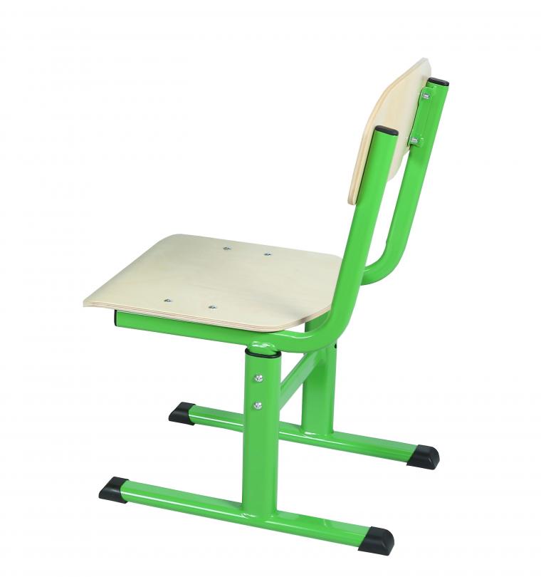 Стілець Т-подібний, на плоскоовальній трубі, з рег глибини сидіння, на рост гр №(3)4-6 (h=(350)380-460 мм, АЛМАНТ, 380х420-455х(745)775-855 мм